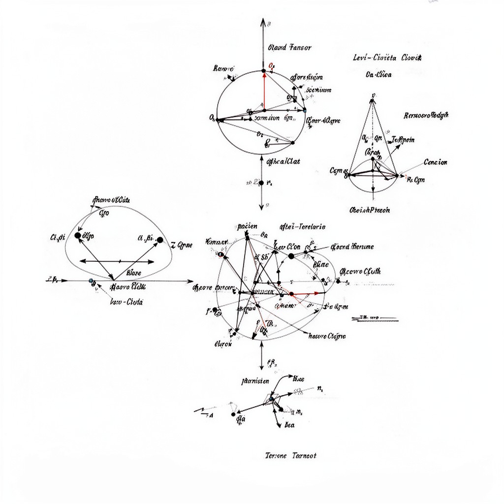 AI-generated illustration of Levi-Civita connection