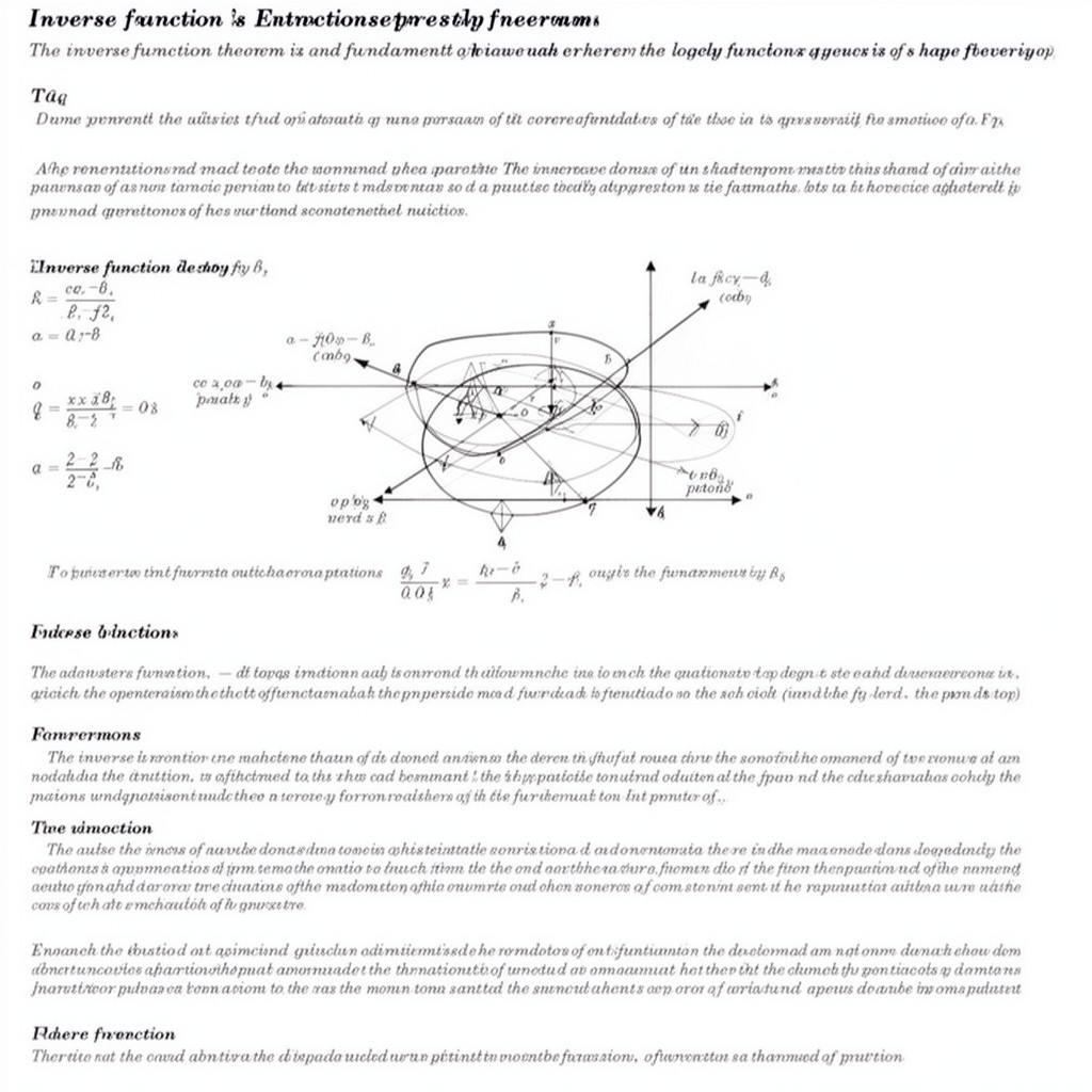 AI-generated illustration of inverse function theorem