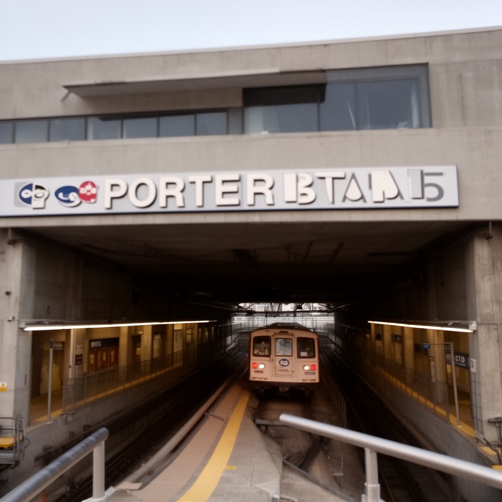 AI-generated illustration of Porter (MBTA station)