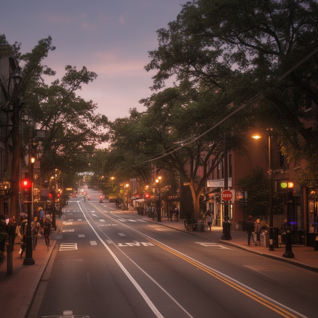 AI-generated illustration of P Street NW