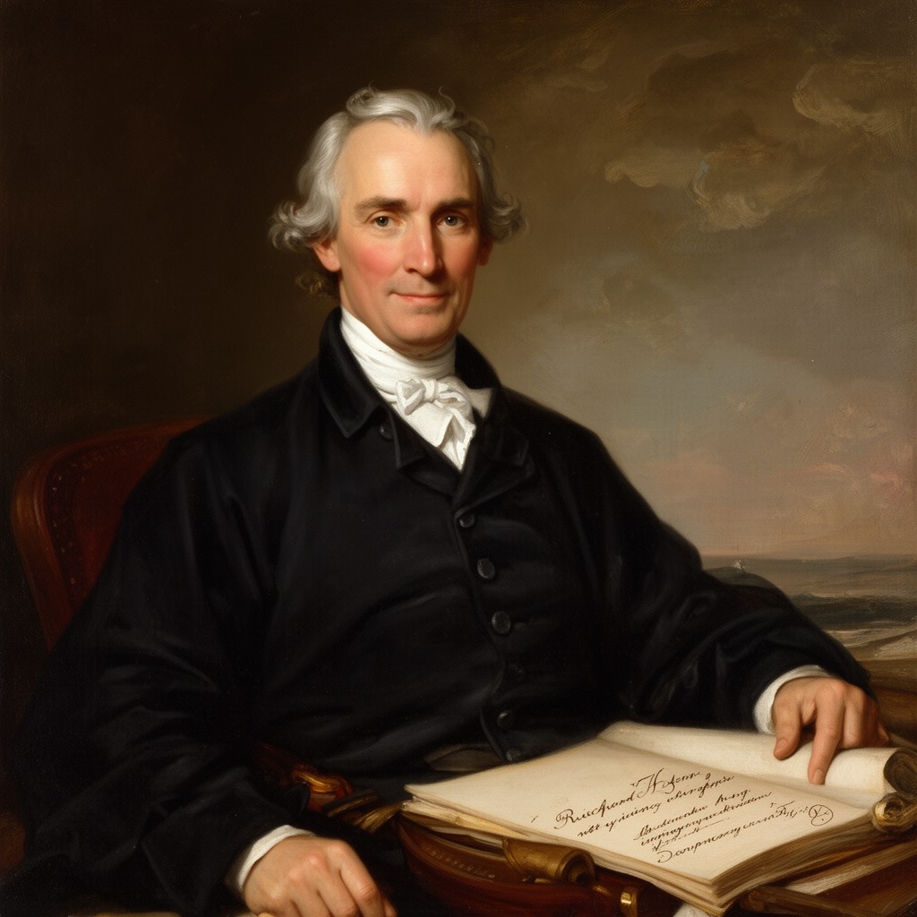 AI-generated illustration of Richard Henry Lee