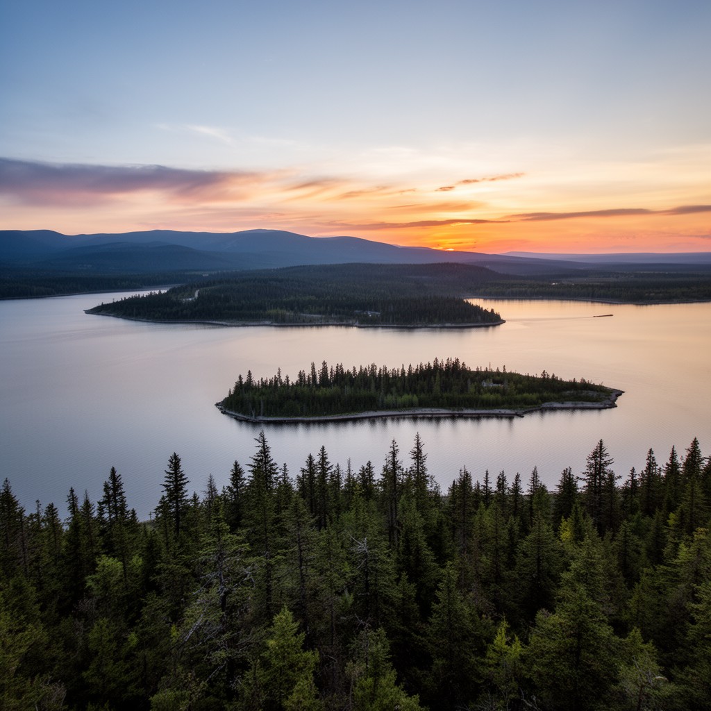AI-generated illustration of Michipicoten Island