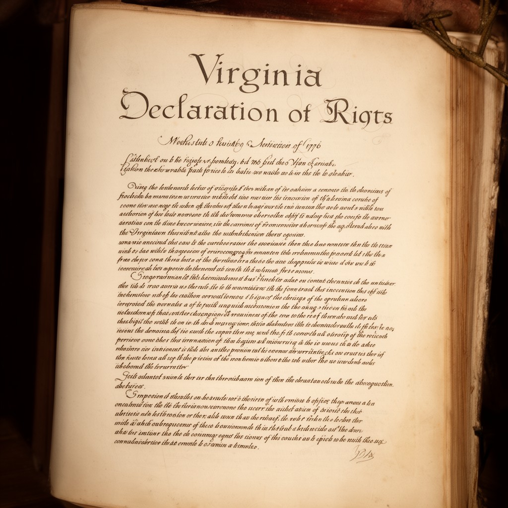 AI-generated illustration of Virginia Declaration of Rights