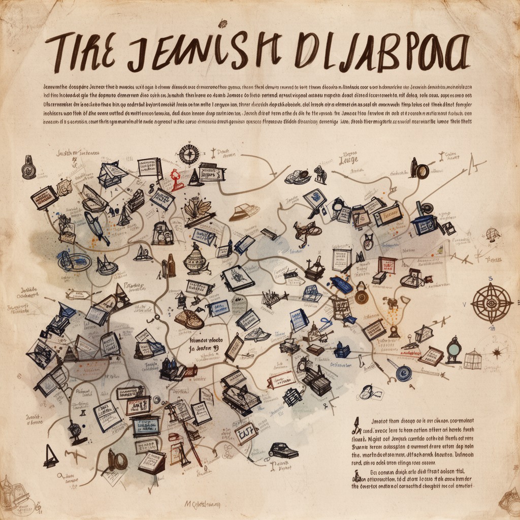 AI-generated illustration of Jewish diaspora