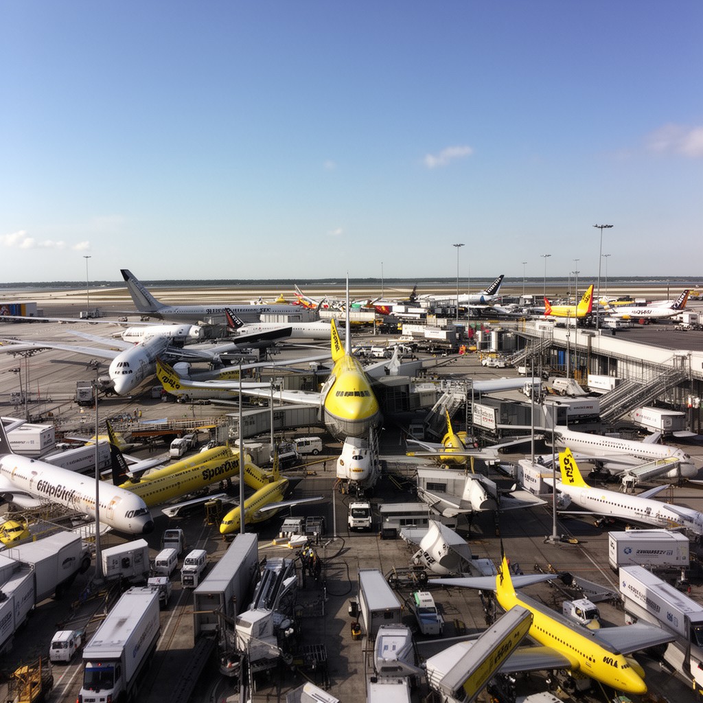 AI-generated illustration of Spirit Airlines