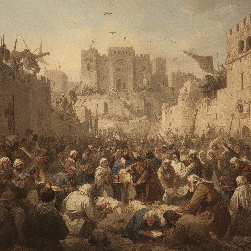 AI-generated illustration of Babylonian exile