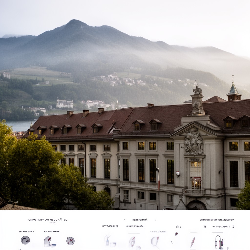AI-generated illustration of University of Neuchâtel