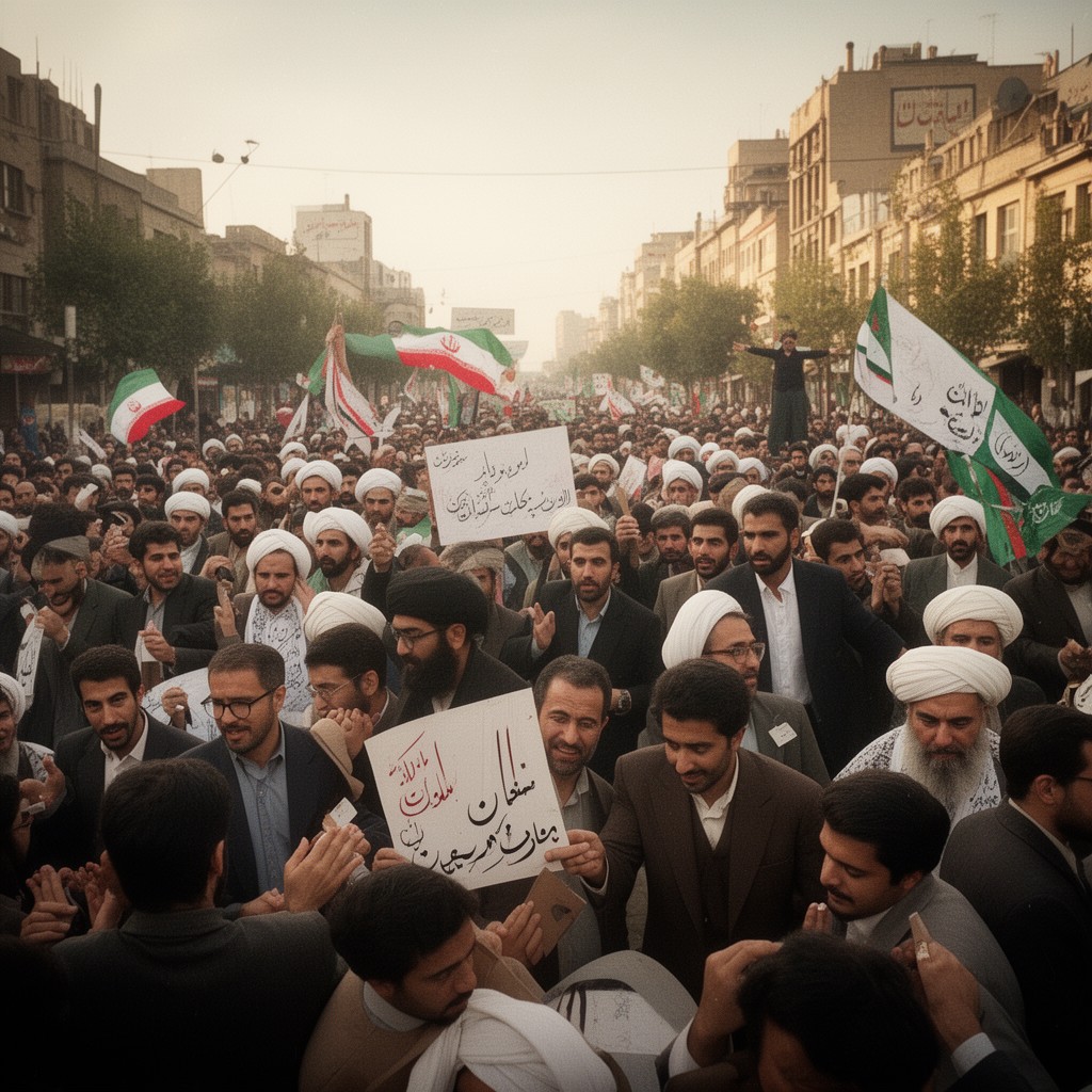 AI-generated illustration of Iranian Revolution