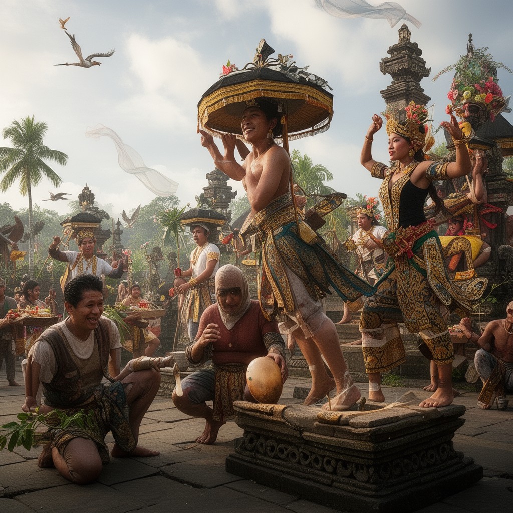 AI-generated illustration of Balinese