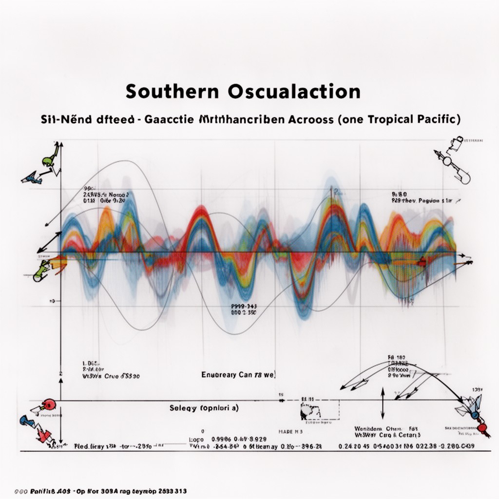 AI-generated illustration of Southern Oscillation