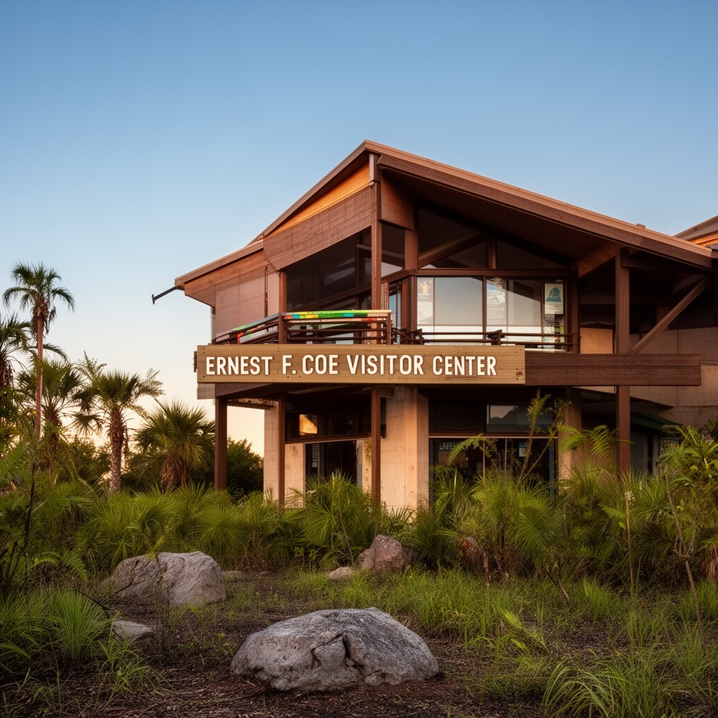 AI-generated illustration of Ernest F. Coe Visitor Center