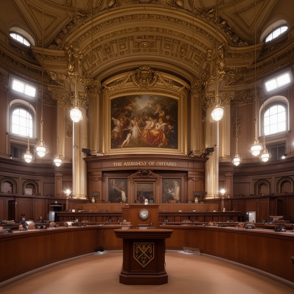 AI-generated illustration of Legislative Assembly of Ontario