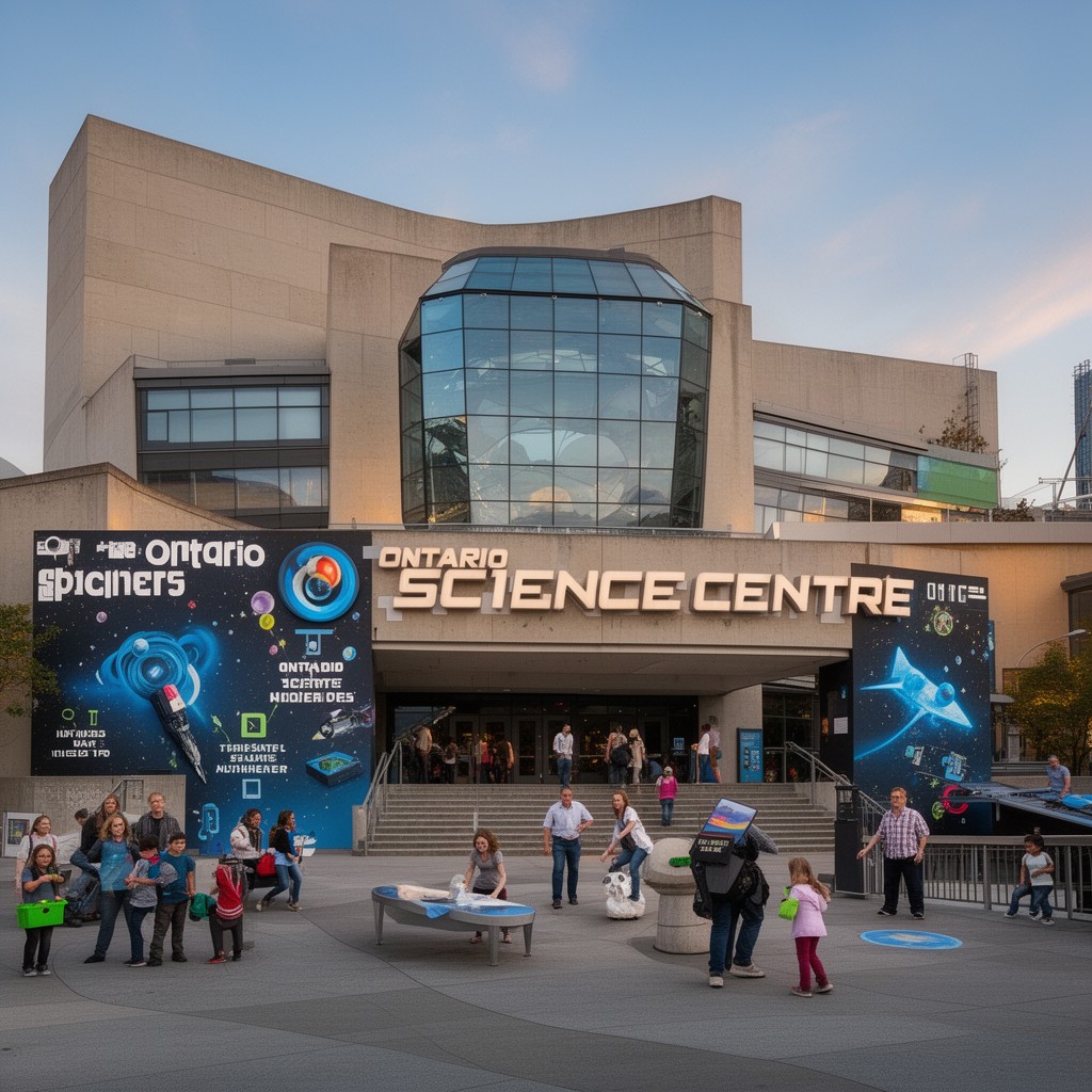 AI-generated illustration of Ontario Science Centre