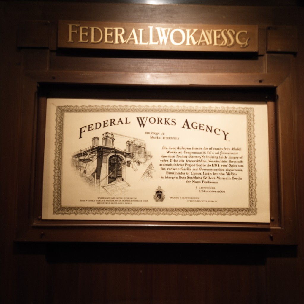 AI-generated illustration of Federal Works Agency