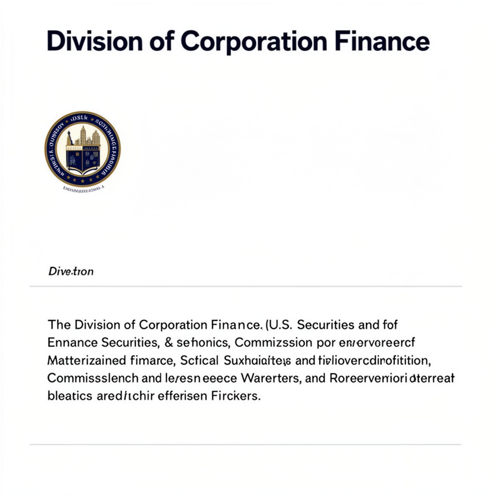 AI-generated illustration of Division of Corporation Finance