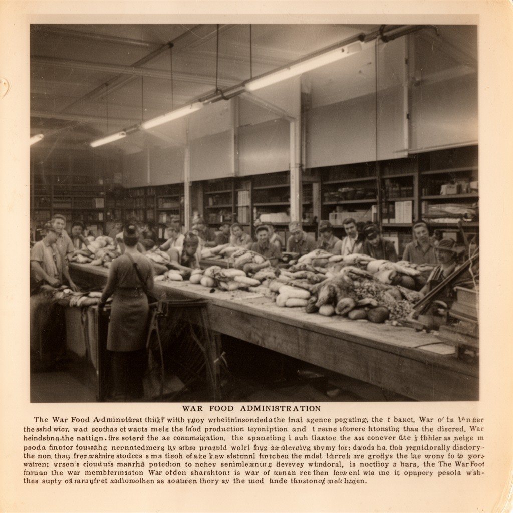 AI-generated illustration of War Food Administration (certain functions, WWII period)
