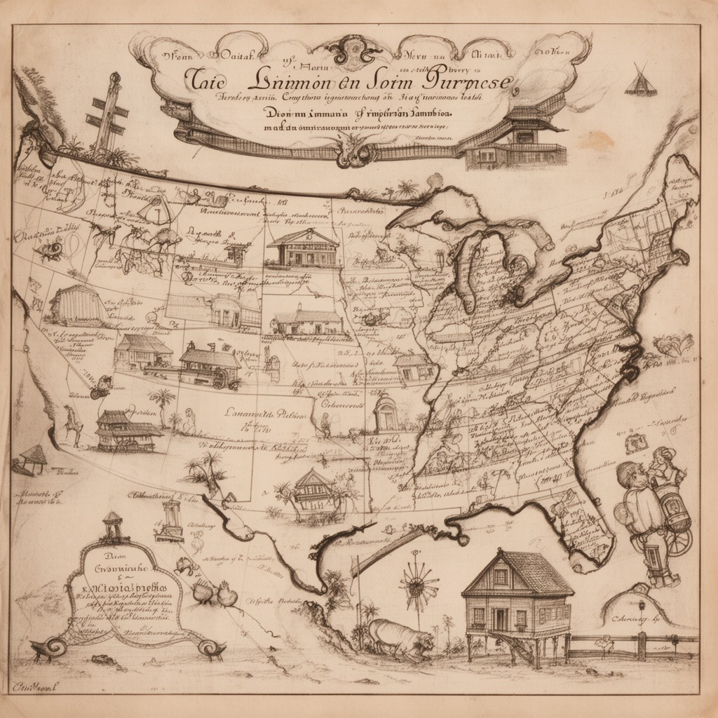 AI-generated illustration of Louisiana Purchase