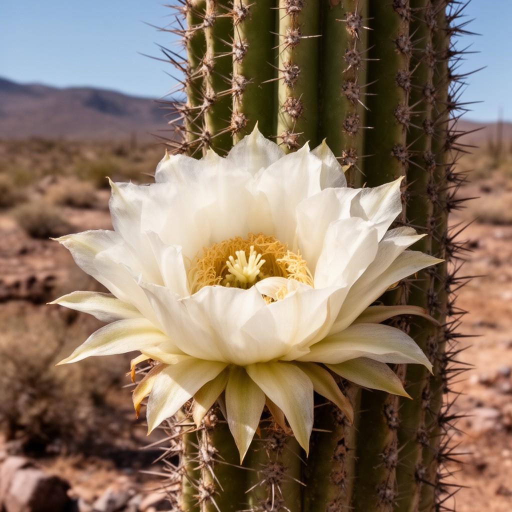 AI-generated illustration of Saguaro blossom