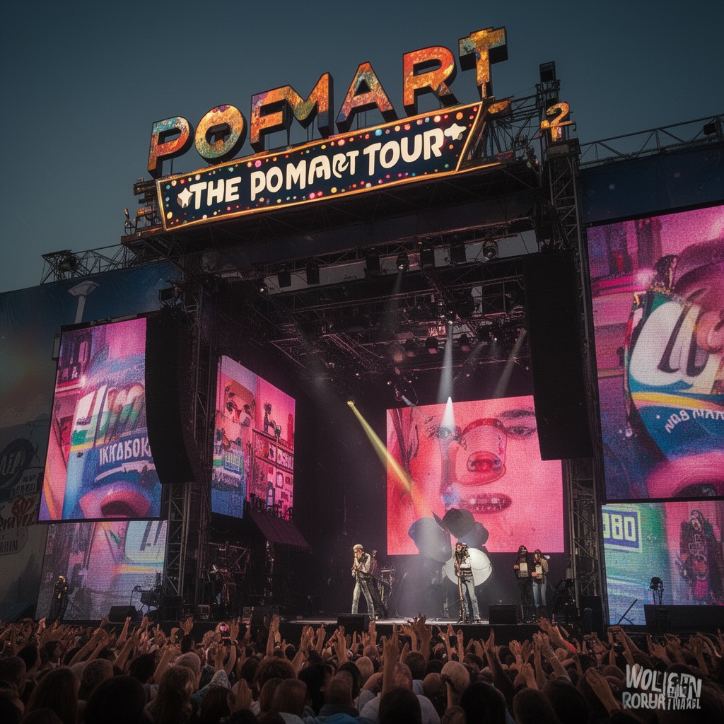 AI-generated illustration of PopMart Tour