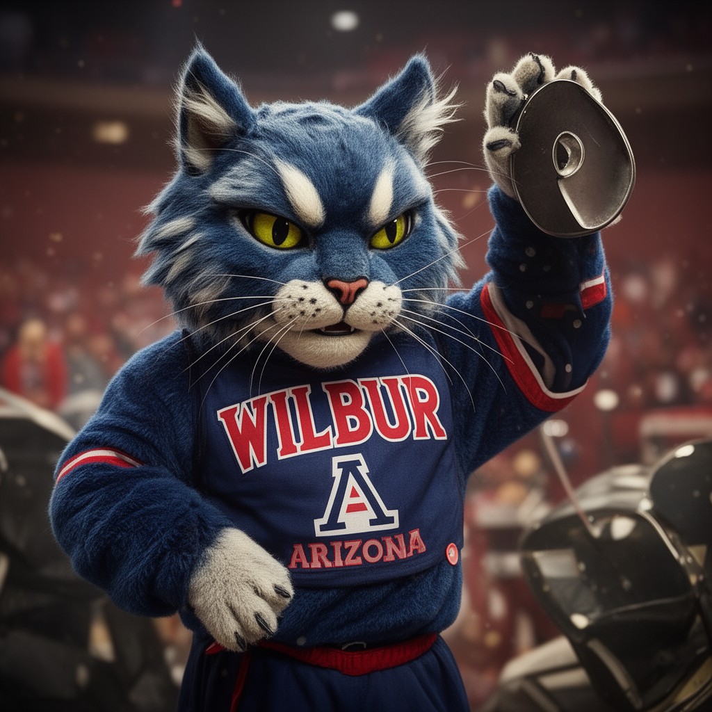 AI-generated illustration of Wilbur the Wildcat