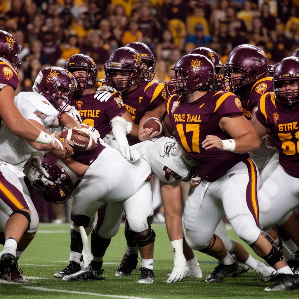 AI-generated illustration of Arizona State Sun Devils football team