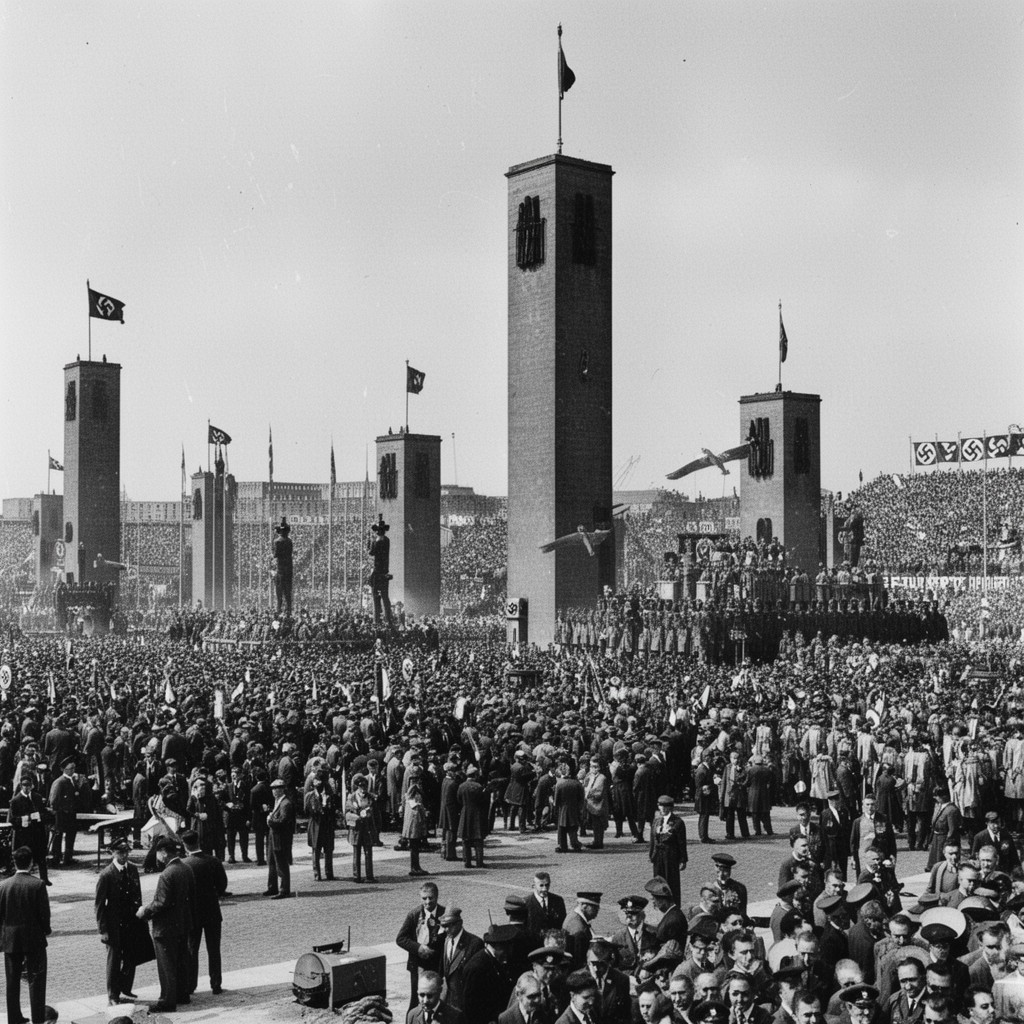 AI-generated illustration of Nuremberg Party Rally
