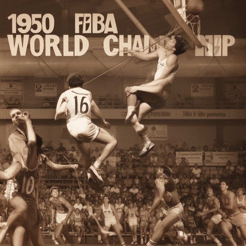 AI-generated illustration of 1950 FIBA World Championship