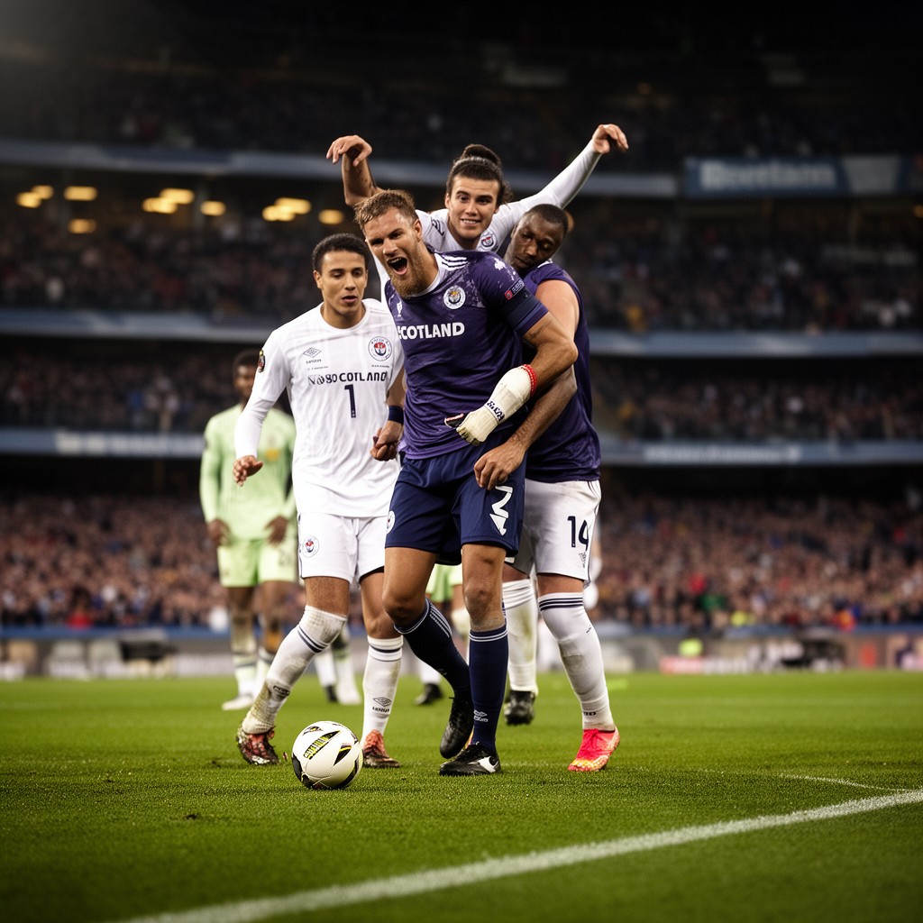 AI-generated illustration of Scotland national football team