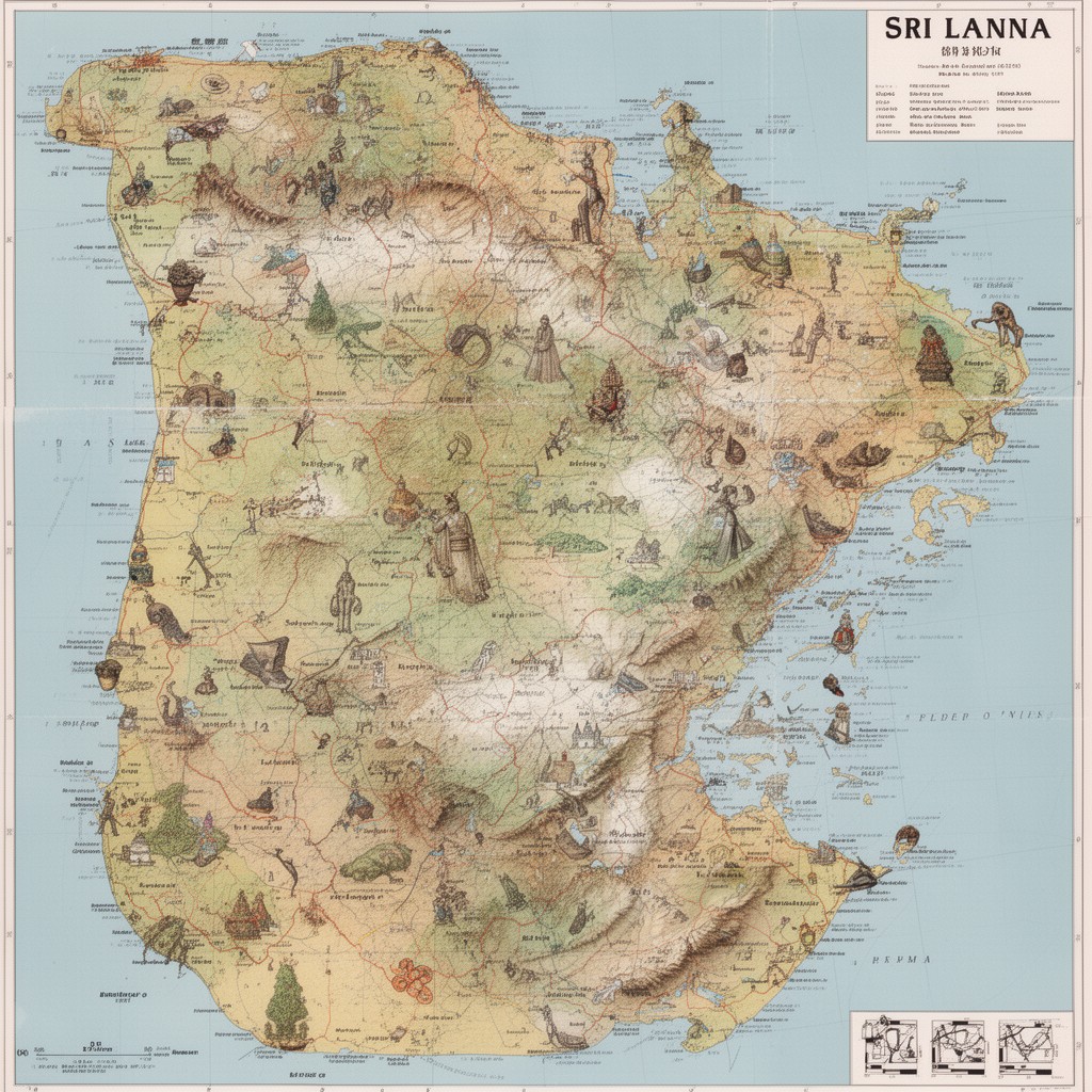 AI-generated illustration of Sri Lanka