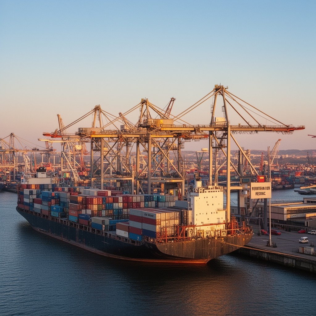 AI-generated illustration of Port of Antwerp