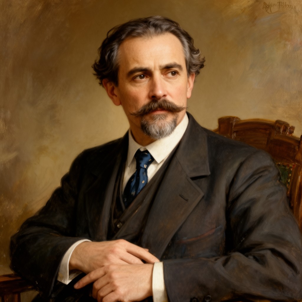 AI-generated illustration of Alfredo Keil