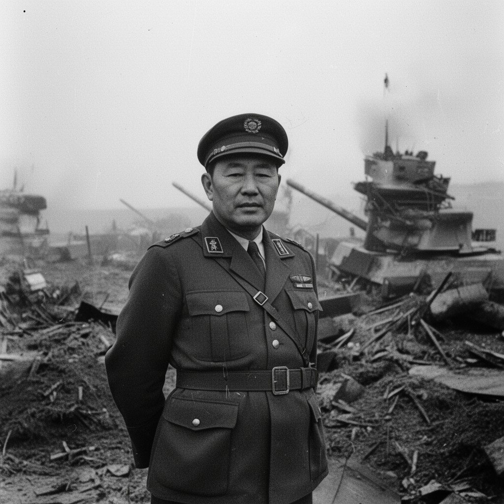 AI-generated illustration of Tadamichi Kuribayashi