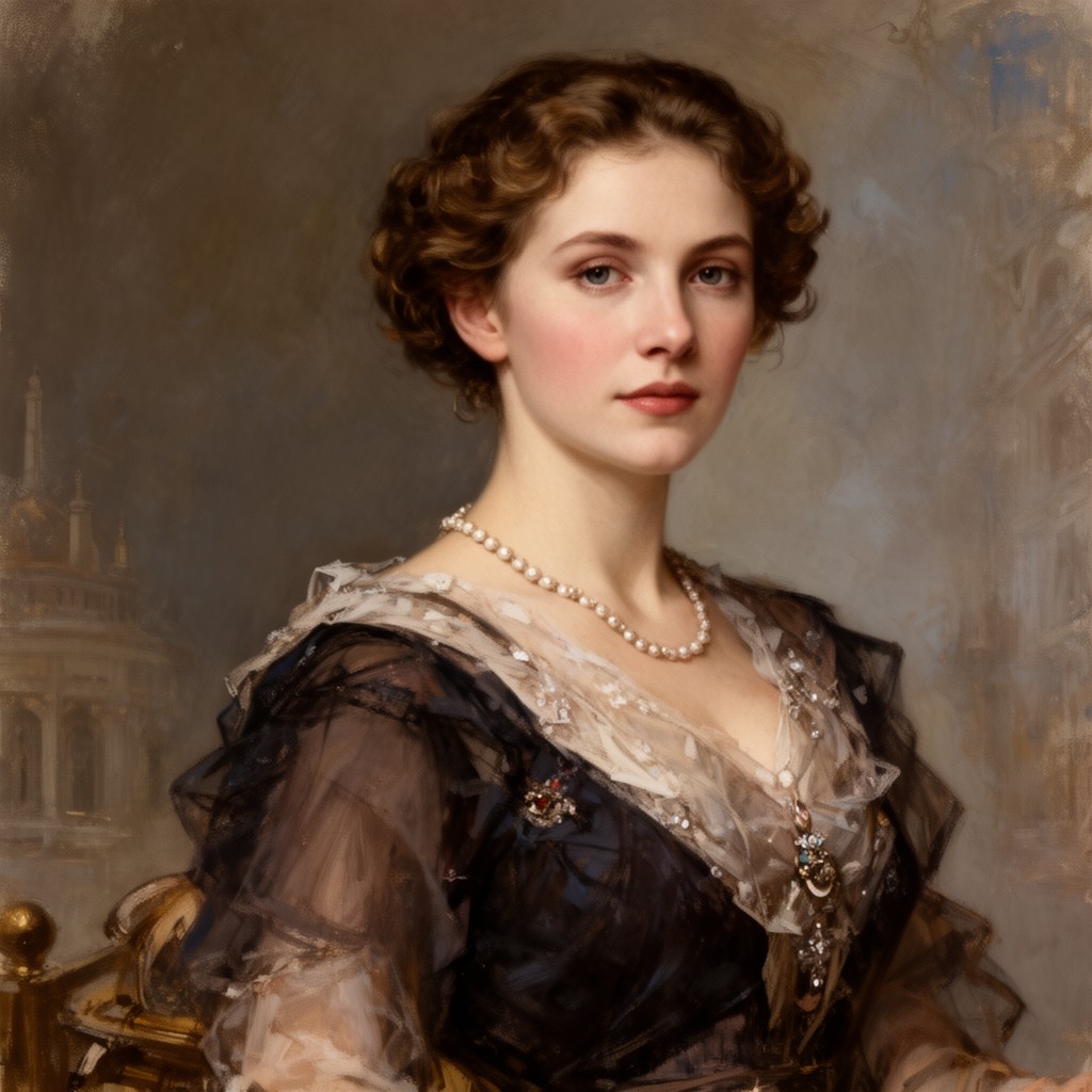 AI-generated illustration of Anastasia Nikolaevna of Russia