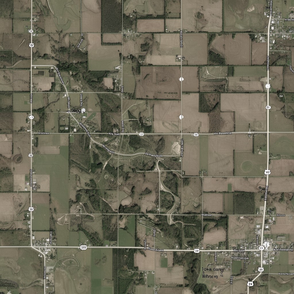 AI-generated illustration of Iowa Highway 38