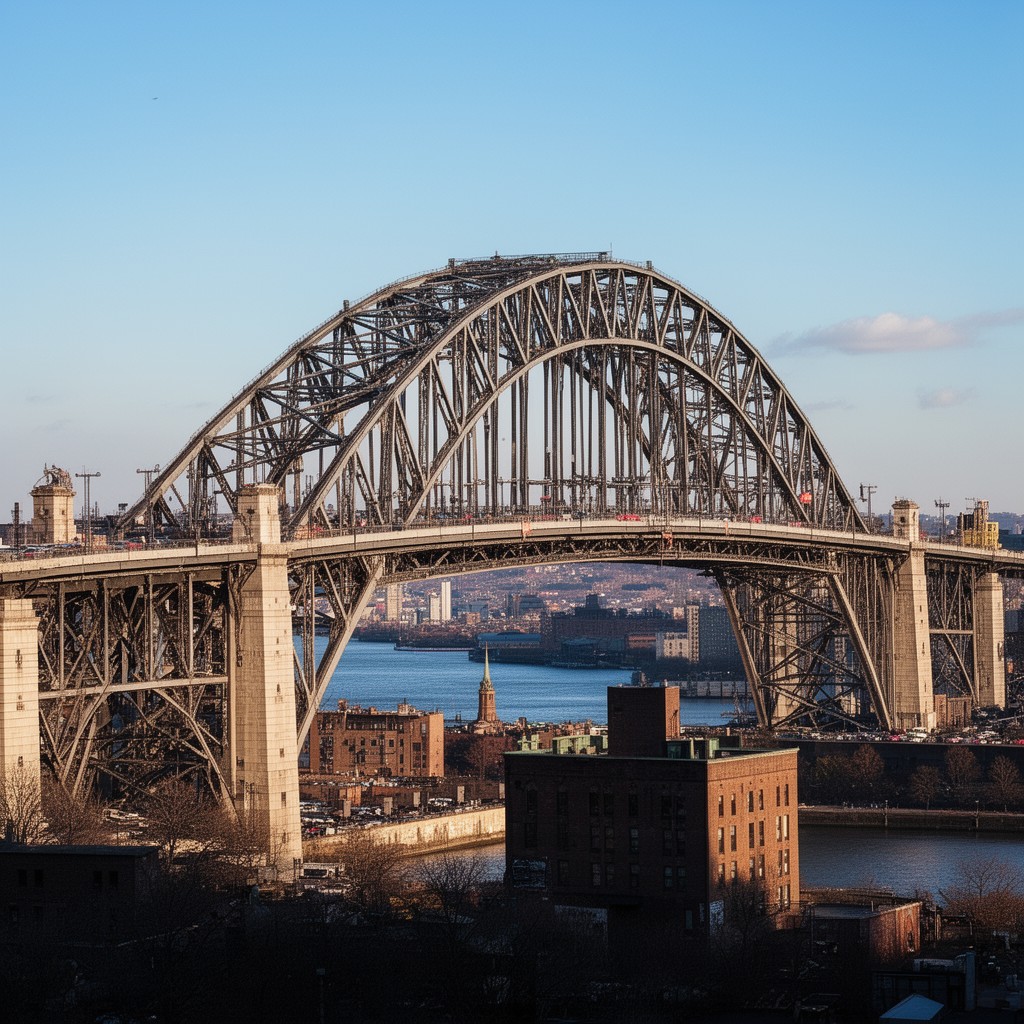 AI-generated illustration of Henry Hudson Bridge