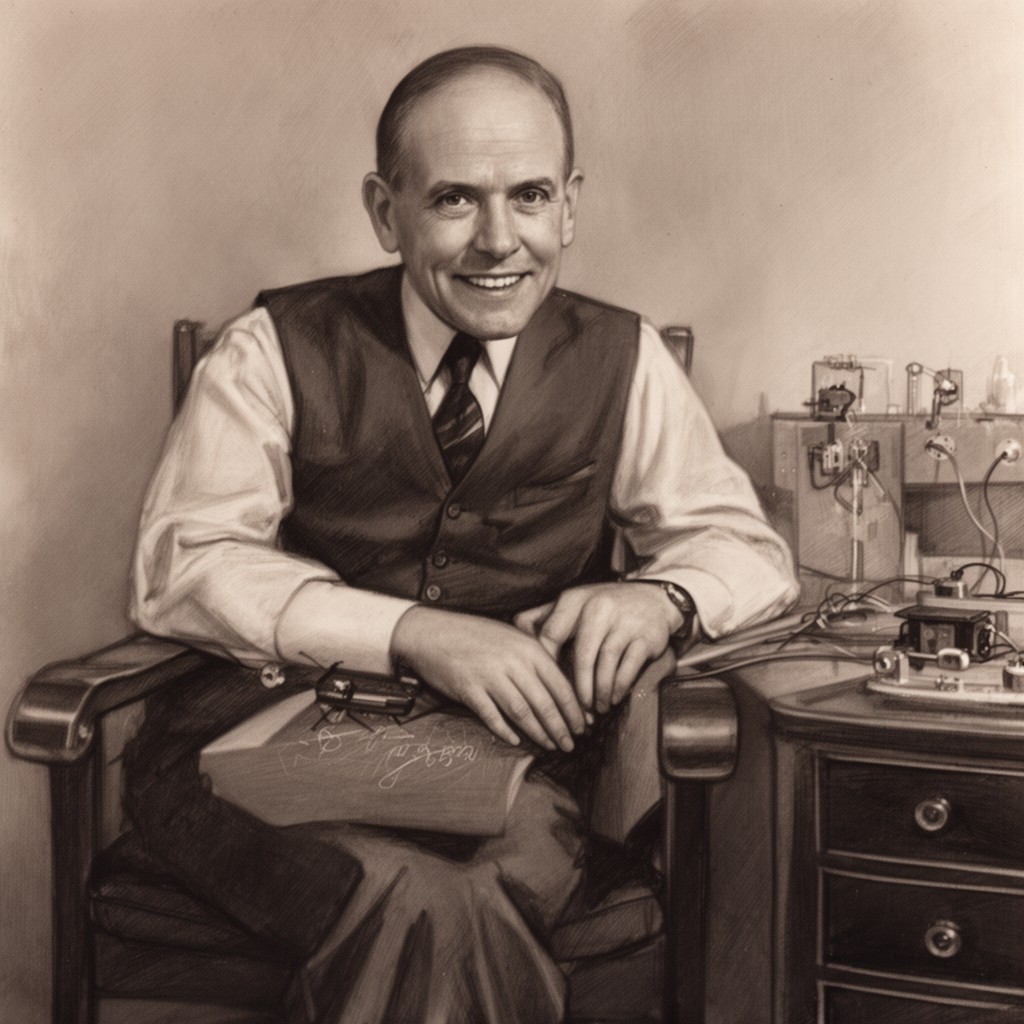 AI-generated illustration of Julian Schwinger