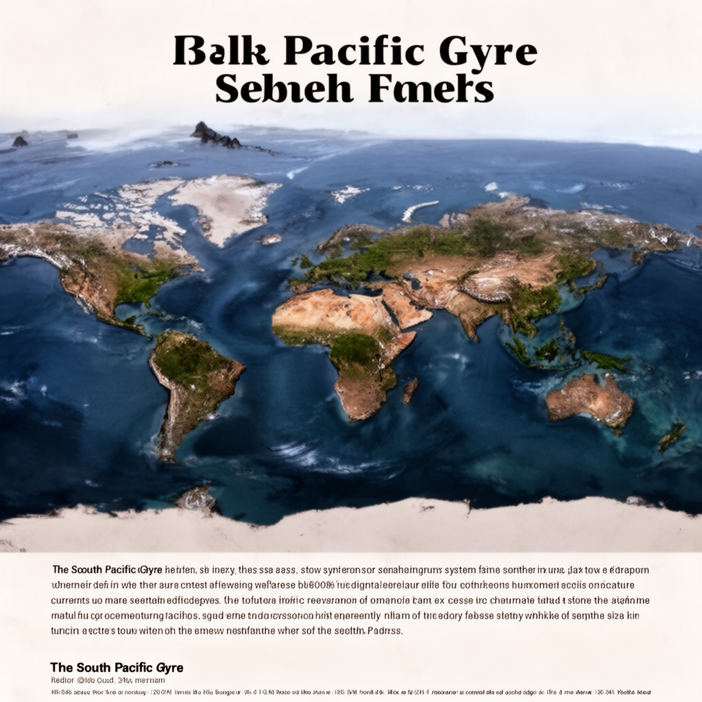 AI-generated illustration of South Pacific Gyre