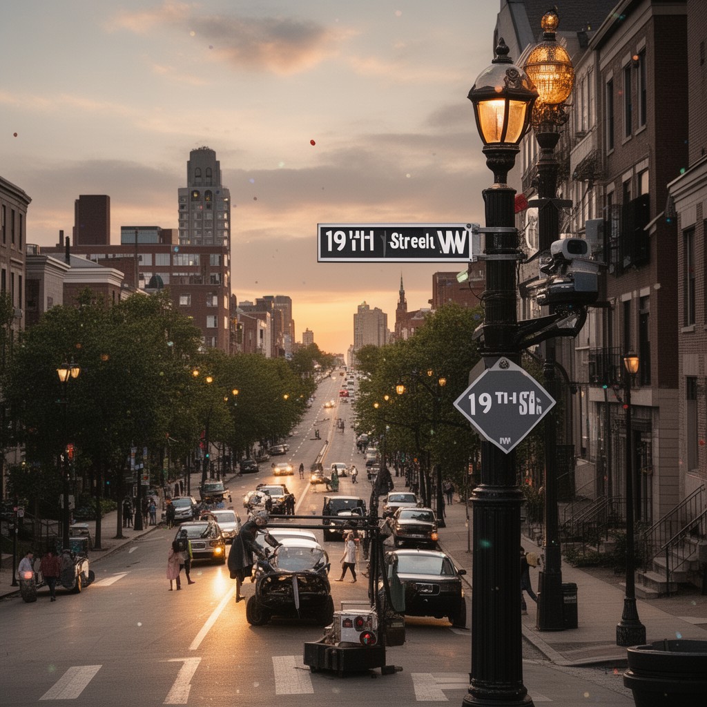 AI-generated illustration of 19th Street NW
