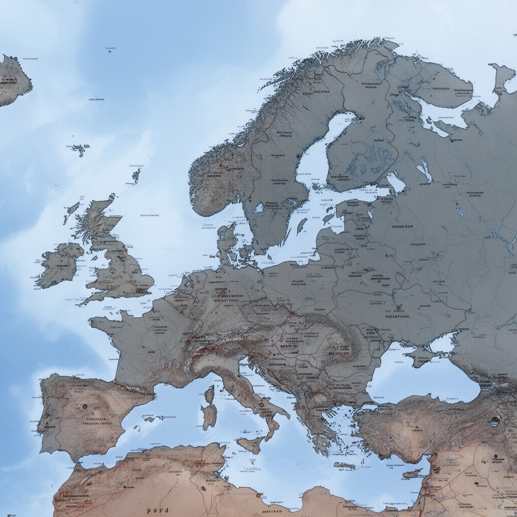 AI-generated illustration of Northern Europe