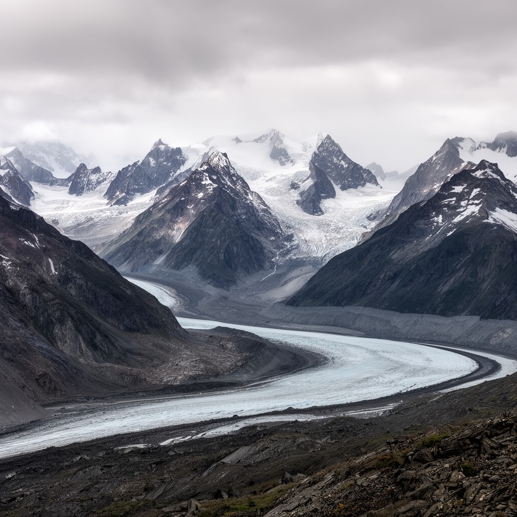 AI-generated illustration of Chugach Mountains