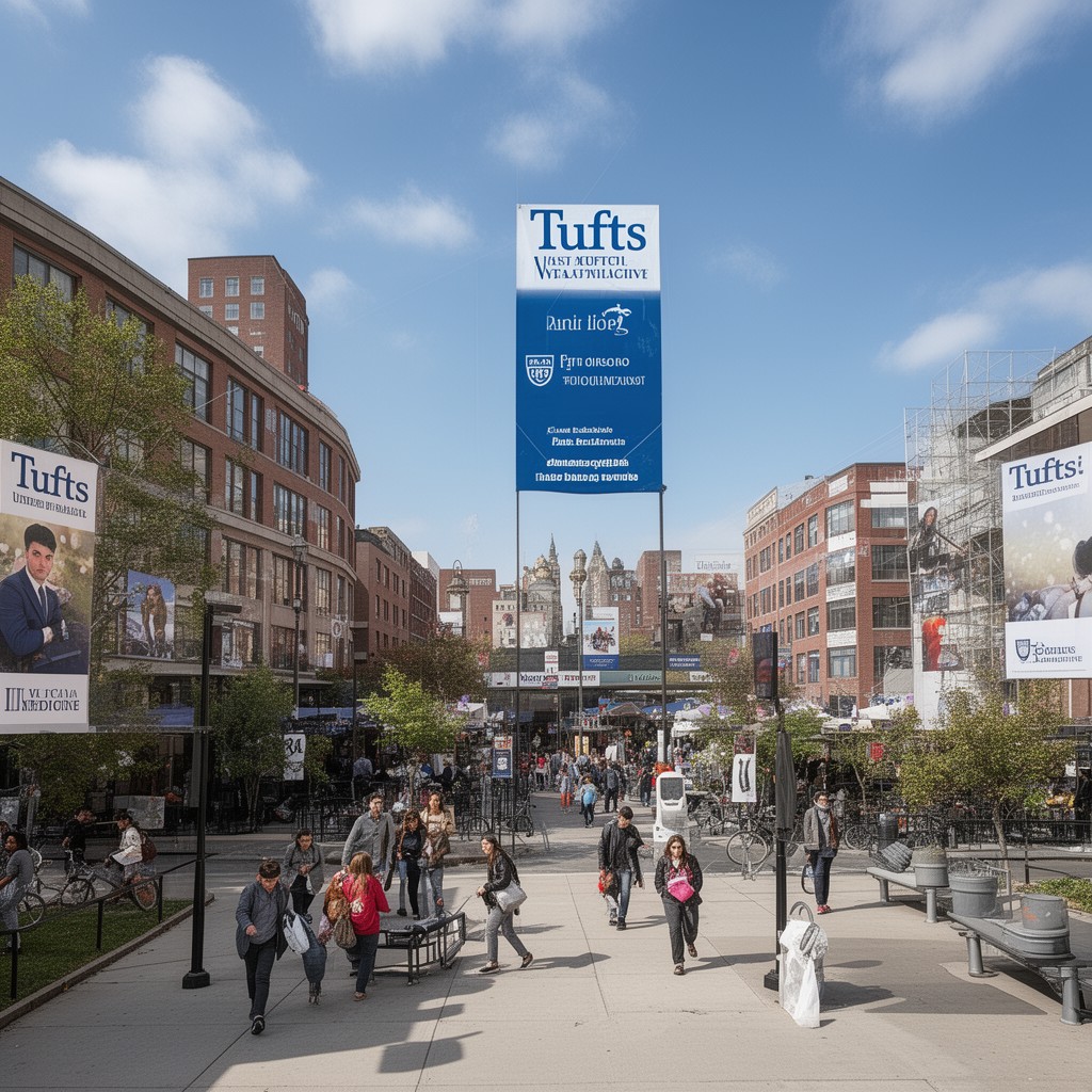 AI-generated illustration of Tufts University School of Medicine