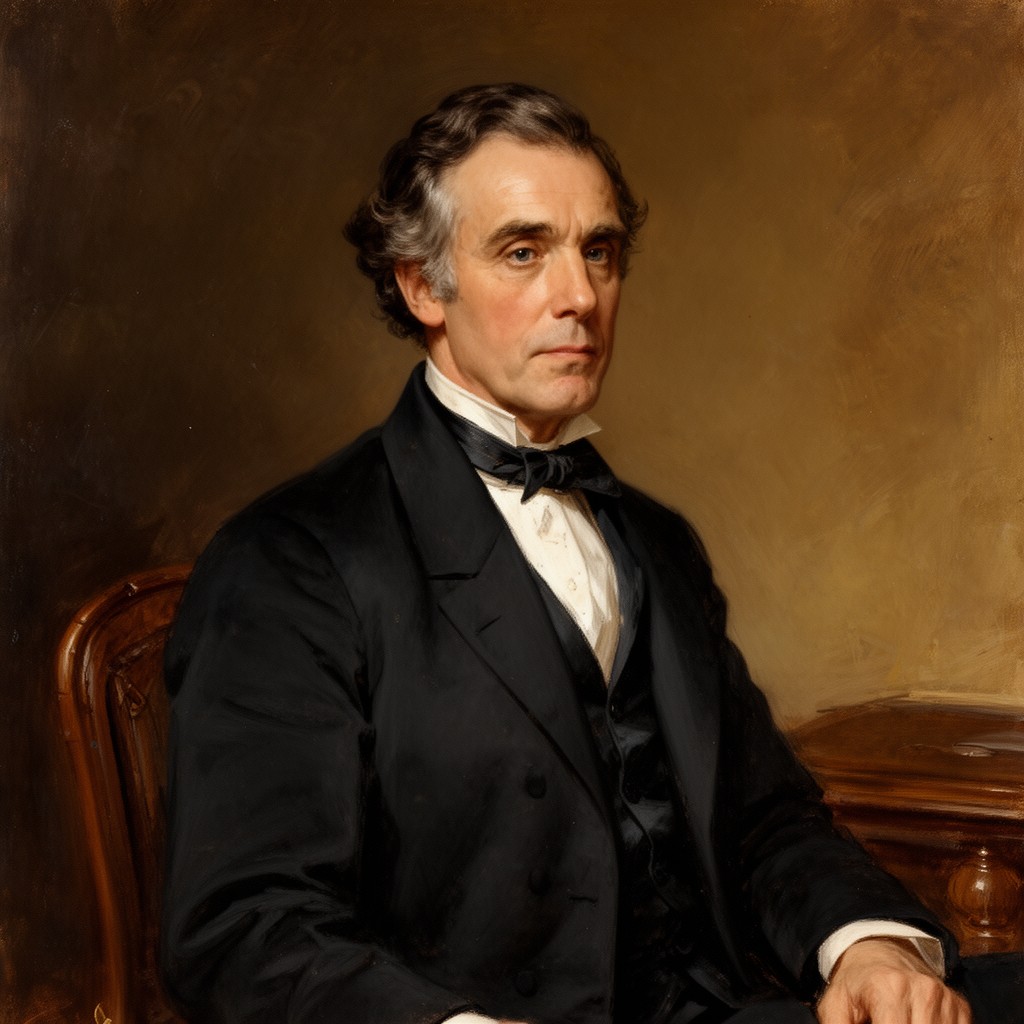 AI-generated illustration of Charles Sumner
