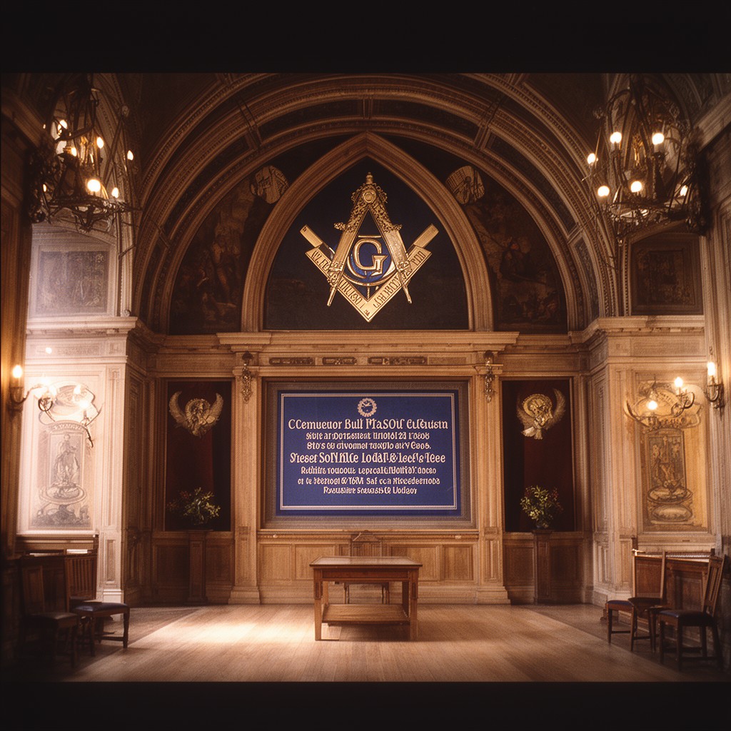 AI-generated illustration of Masonic lodges