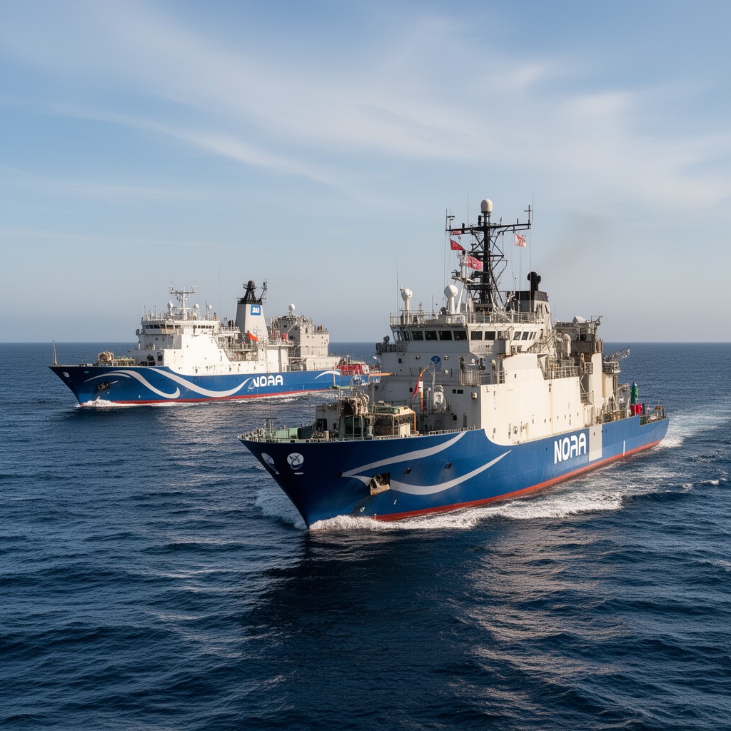 AI-generated illustration of NOAA fleet
