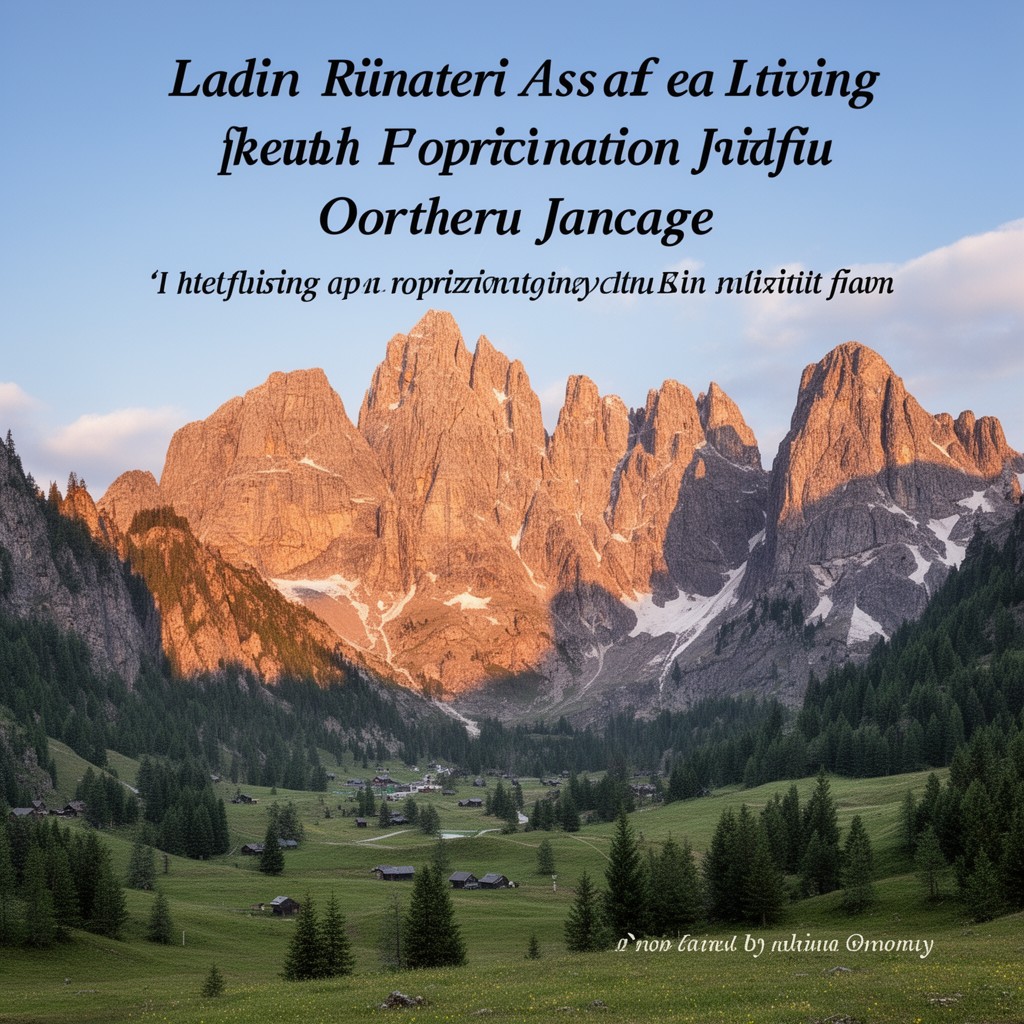 AI-generated illustration of Ladin language