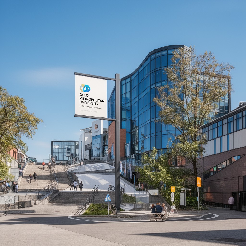 AI-generated illustration of Oslo Metropolitan University