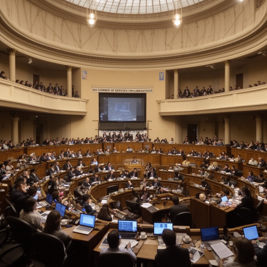 AI-generated illustration of Chamber of Deputies of Chile