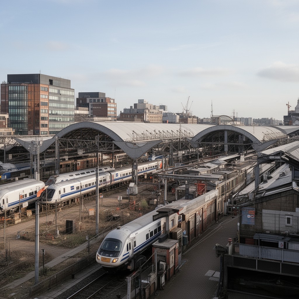 AI-generated illustration of London Euston – Birmingham