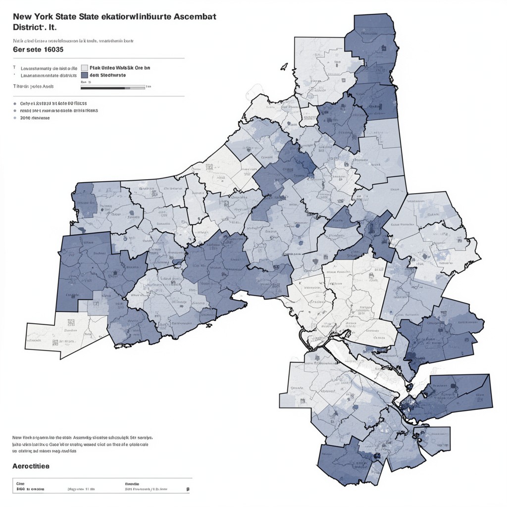AI-generated illustration of New York State Assembly districts