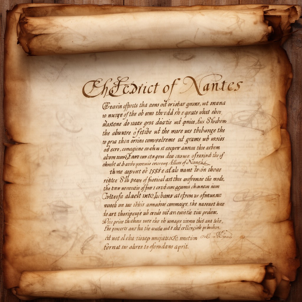 AI-generated illustration of Edict of Nantes